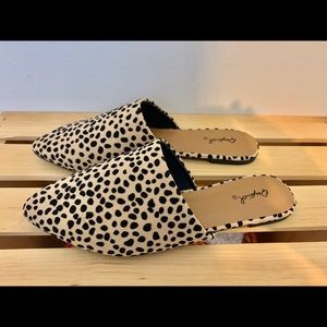 Leopard print mules size 7